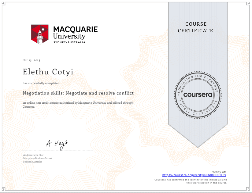 Professional Development Certificate 19